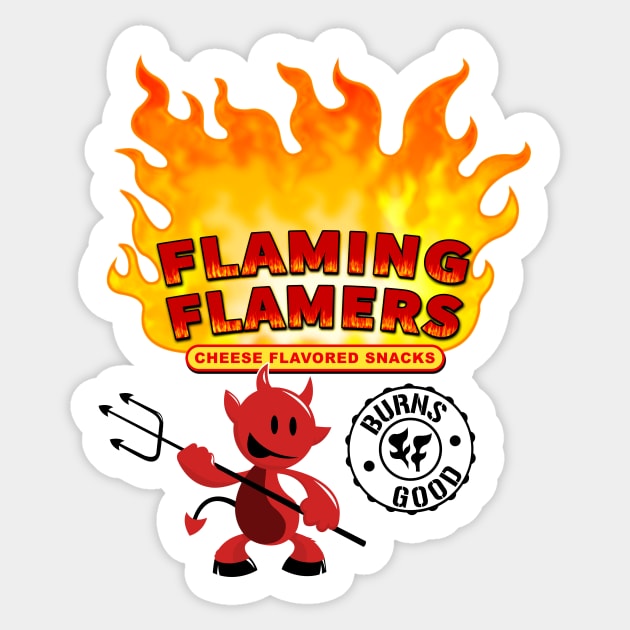 Flaming Flamers logo Sticker by Hell Creek Studios